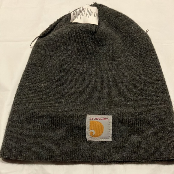 EUC Sz Y Carhartt dark gray heather beanie tobaggon hat - Picture 5 of 6